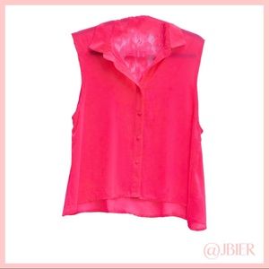 LF Hot Pink Lace Top